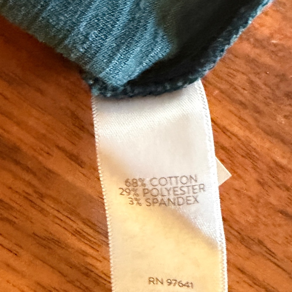J. Jill Blue Ribbed V-Neck Top - Picture 4 of 5